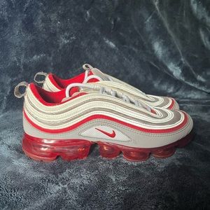 Nike Air VaporMax 97 5.5Y Atmosphere Grey University Red